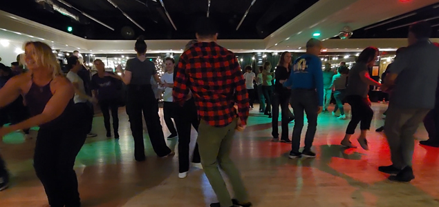 Late-night swing dancing, Vegas